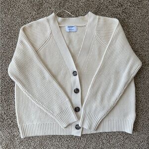 Old Navy Cream Button-Up Women's Sweater
